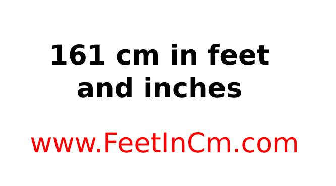 161 cm in feet