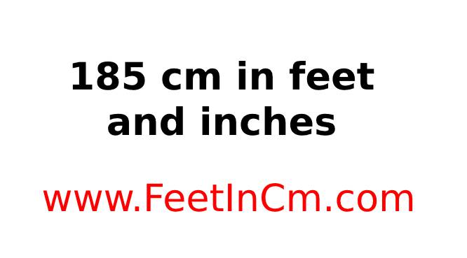 185cm in feet