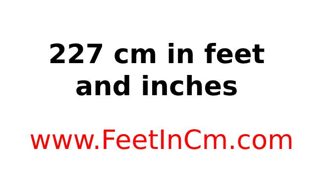 227 inches in feet