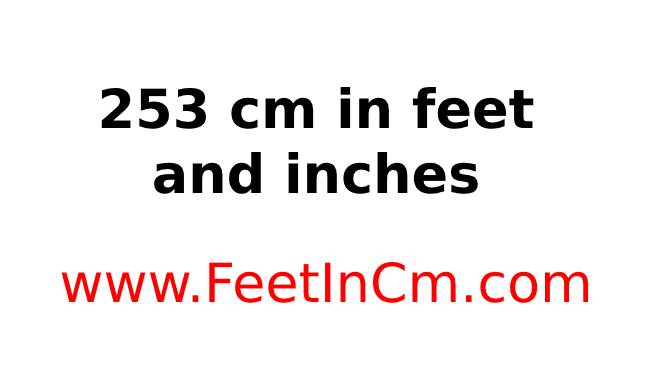 253 cm in feet and inches